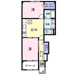 アルドーレC【1階】の間取り
