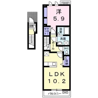 リバーコート I【2階】の間取り