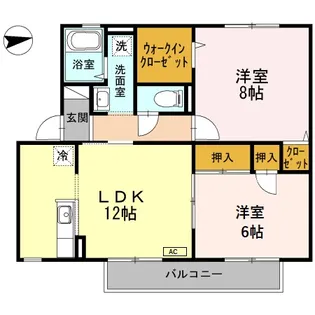 ロジュマン浜乃木【2階】の間取り