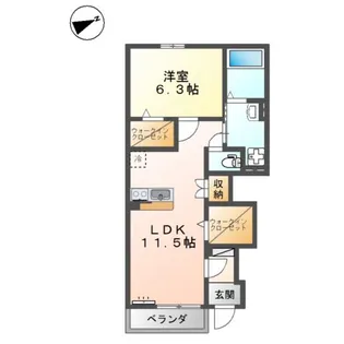 フレアマンションIII【1階】の間取り
