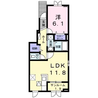 エクステーゼ II【1階】の間取り