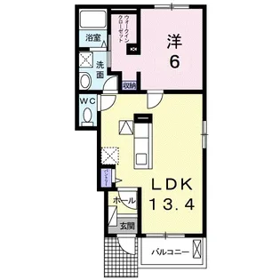 プラシード アロッジオ【1階】の間取り