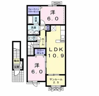 ベルフラワー【2階】の間取り