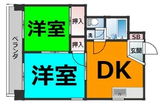 トレンディーイマII【1階】の間取り