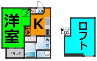 1Kの間取り画像