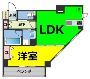 Gramercy Shiromi-dori【13階】の間取り