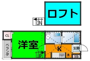 カーサ・ルチア志賀本通【2階】の間取り