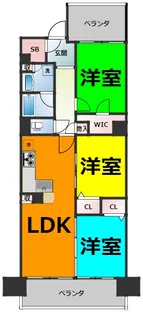 プレサンス ジェネ 新栄町駅前 葵【14階】の間取り