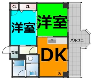 清水ハイツ【5階】の間取り