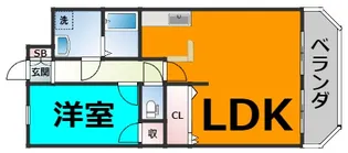 メゾン浪打【4階】の間取り