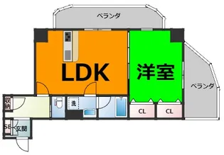 さくらHillsリバーサイドEAST【8階】の間取り