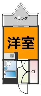 栄マンションS棟【9階】の間取り