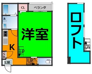 アクアマリン志賀本通【1階】の間取り