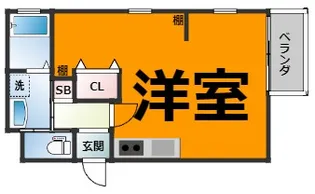プランベイム幅下South【1階】の間取り