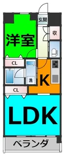 1LDKの間取り画像