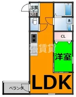 Neo港楽【2階】の間取り