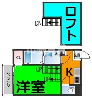 ハーモニーテラス田幡【2階】の間取り