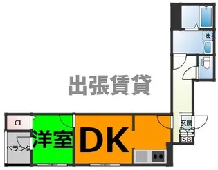 ハーモニーテラス平安通【1階】の間取り