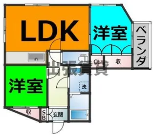 スカイハイツT-1【3階】の間取り