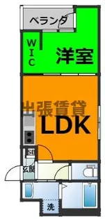 1LDKの間取り画像