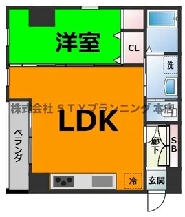 サンエスケーイワタ丸の内【5階】の間取り