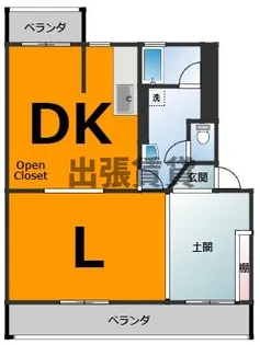 瀬古団地8号棟【2階】の間取り