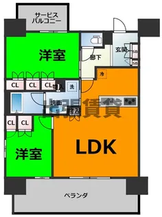 グランパセオ名駅那古野【7階】の間取り