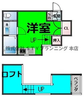 レイディエンス庄内通【1階】の間取り