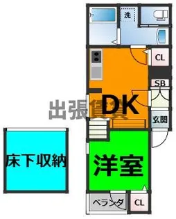 ハーモニーテラス伝馬【1階】の間取り