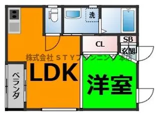 ラフィナート幡野【1階】の間取り