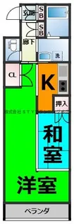 鶴舞ガーデンコート【9階】の間取り