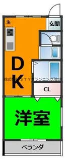 第1三駒ハイツ【1階】の間取り
