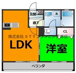 ラ・コート・ハナ【1階】の間取り