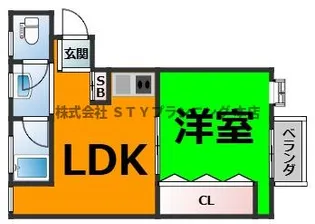ジョーヌ駈上【3階】の間取り