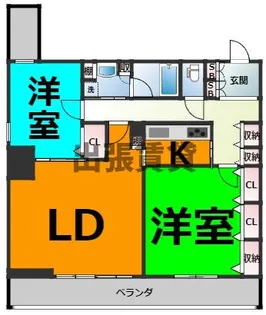 グラン・アベニュー白川公園【9階】の間取り
