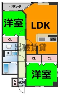 QREST葵(旧S-FORT葵)【14階】の間取り