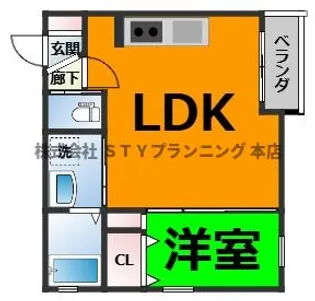 メイクス志賀本通【2階】の間取り