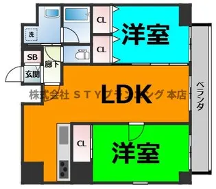 ポルタニグライースト【7階】の間取り