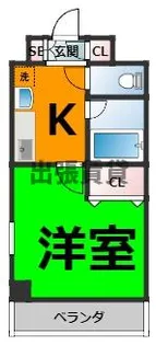 レージュウエスト【6階】の間取り