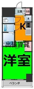 1Kの間取り画像