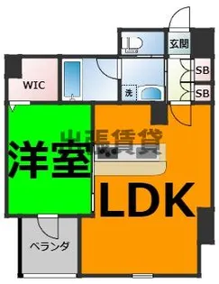 1LDKの間取り画像