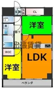 GRANDUKE丸田町【13階】の間取り