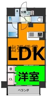 1LDKの間取り画像