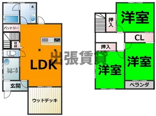 愛知県名古屋市名東区梅森坂3丁目【一戸建】の間取り