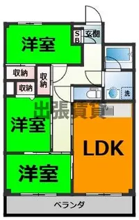 ハイツ・ソレアード【3階】の間取り