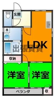 ベルウッドハイム師勝【2階】の間取り