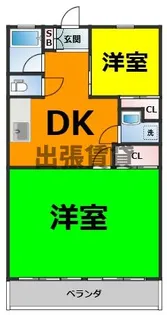 第3元八事ビル【5階】の間取り