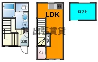 Villeneuve下小田井【1階】の間取り