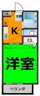 クレベール庄内緑地【2階】の間取り