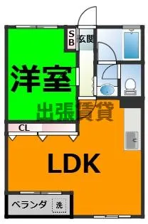 山木ハイツ【3階】の間取り